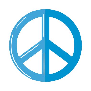 barış mavi işaret simgesi izole