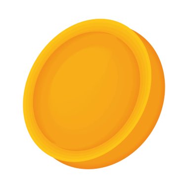 Altın sikke simgesi izole edilmiş düz