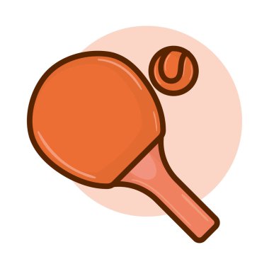 ping pong raketi ve top spor malzemeleri ikonu