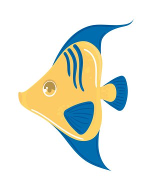 Balık deniz yaşamı şirin bir ikon