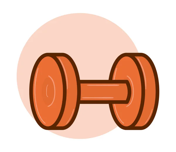 Weight Barbell Sport Equipment Icon Isolated — Stock Vector