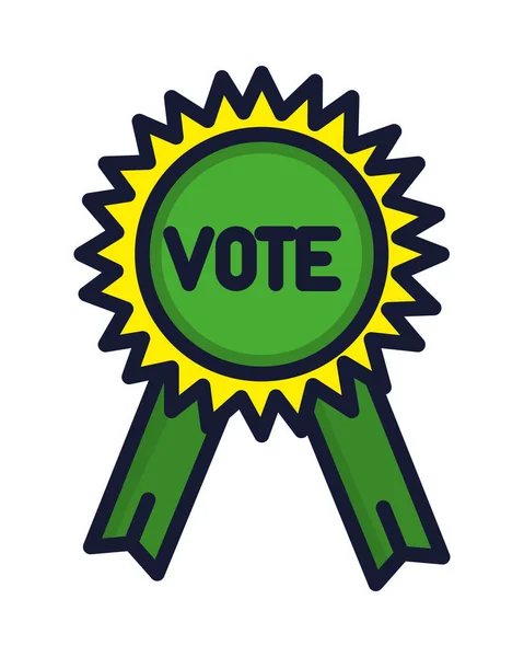 Elecciones Roseta Voto Icono Aislado — Archivo Imágenes Vectoriales
