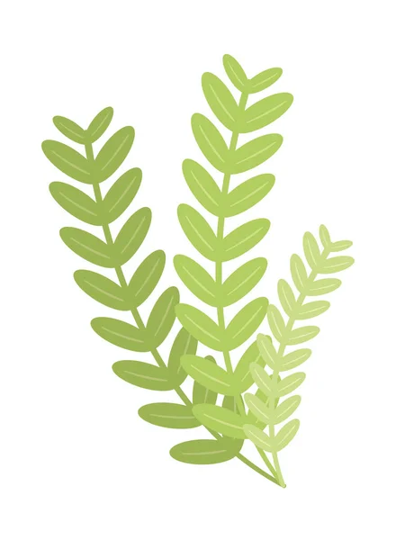 Leaves Foliage Icon Isolated Flat — Stock Vector