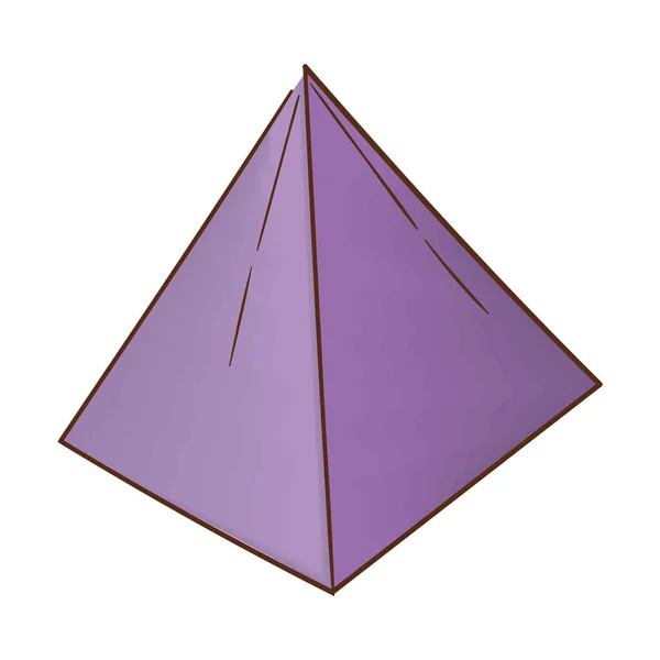 Geometrisk Pyramid Figur Leverans Ikon Isolerad — Stock vektor