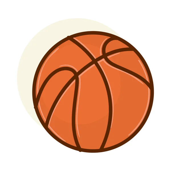 Ballon Basket Ball Équipement Sportif Icône — Image vectorielle