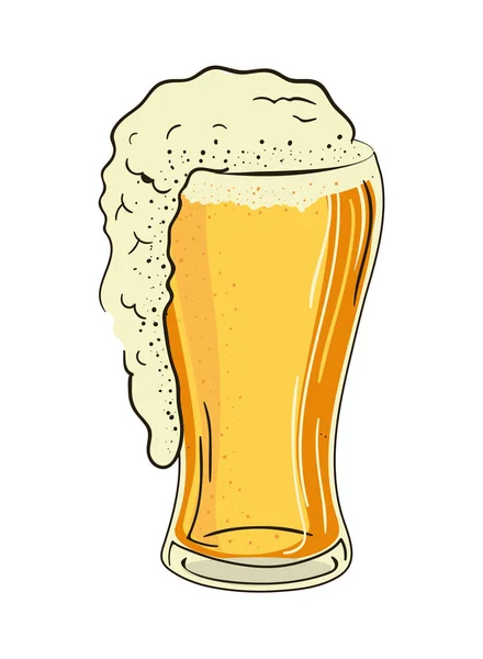 Beer Glass Drink Icon Isolated — Stockový vektor