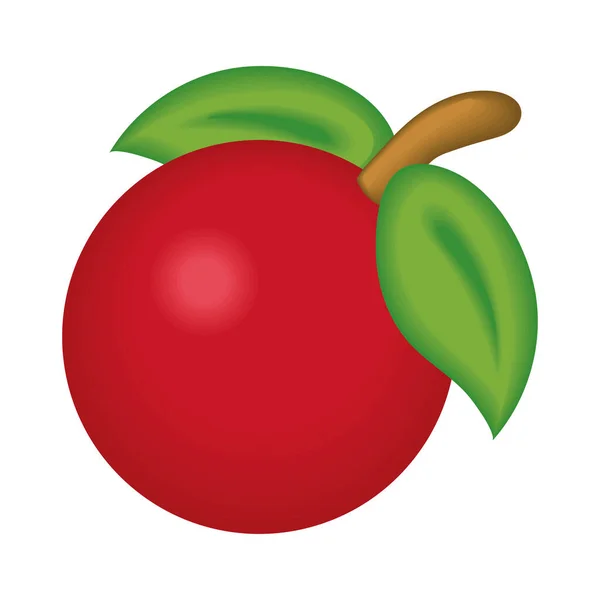 Äpple Frukt Ikon Isolerad Platt — Stock vektor