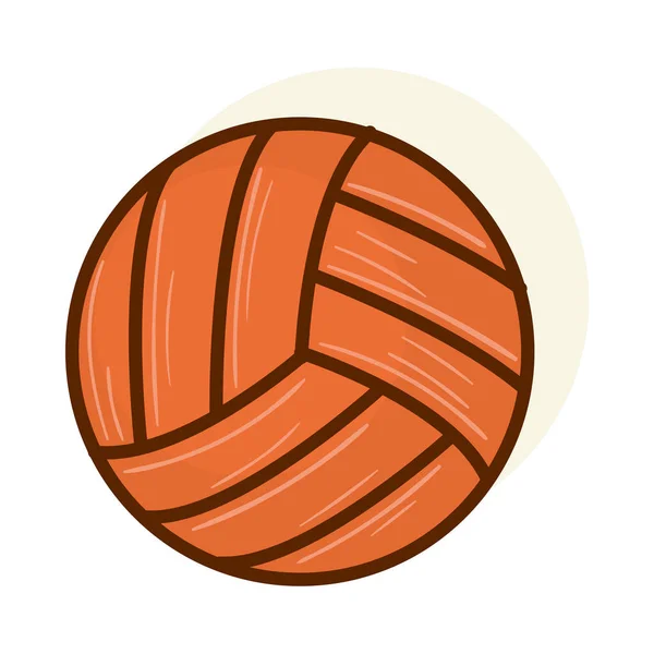 Ikone Der Volleyball Sportausrüstung Isoliert — Stockvektor