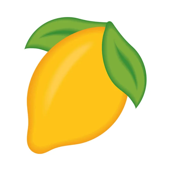 Limón Fruta Icono Aislado Plana — Vector de stock