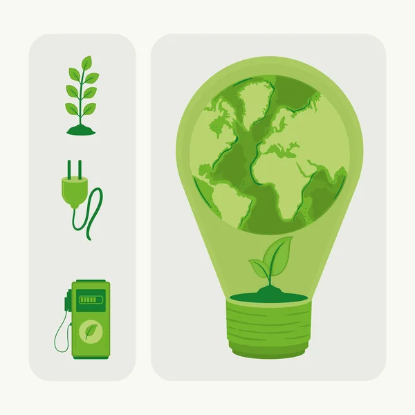 Eco Friendly Energy Icon Collection — Stock Vector