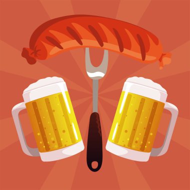 Ekim Festivali sosisi ve bira kutlaması