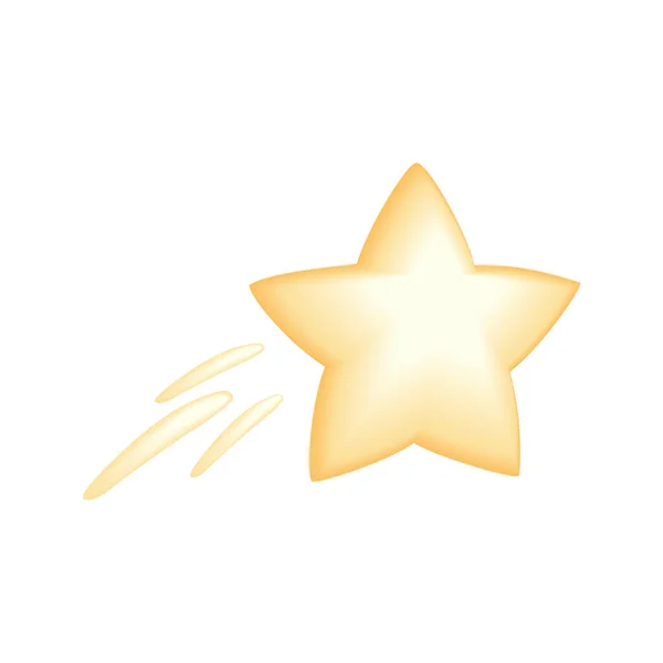 Shooting Star Icon Isolated Flat — Image vectorielle