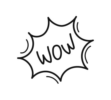 karikatür balonu karalama simgesi düz izole