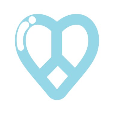 kalp şekli barış işareti simgesi