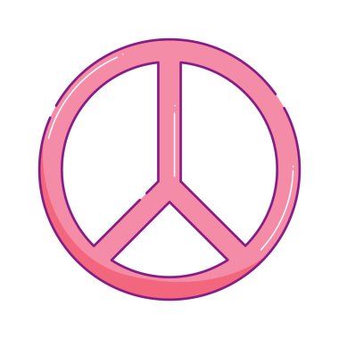 Barış sembolü izole edilmiş ikon