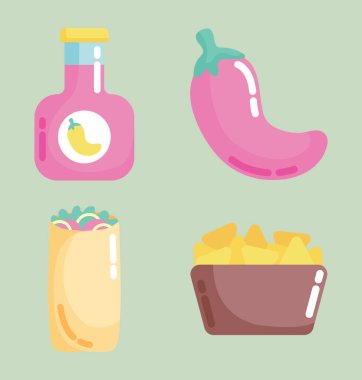 Meksika yemek vektör biçimi