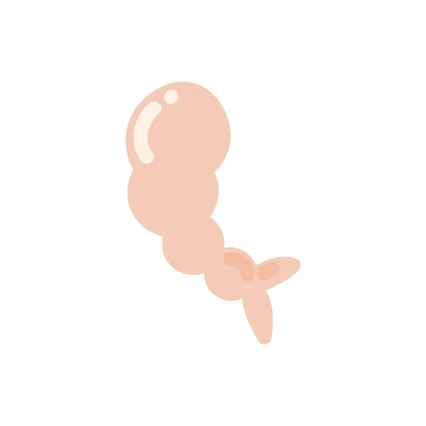 Shrimp Seafood Cartoon Icon Isolated — ストックベクタ