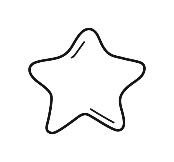 Star Doodle Εικονίδιο Επίπεδη Απομονωμένη — Διανυσματικό Αρχείο