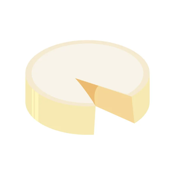 Kulaté Sýrové Jídlo Ikona Mléčného Výrobku — Stockový vektor