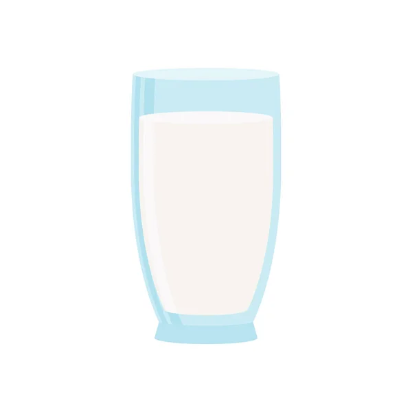 Milch Glas Symbol Isoliert Flach — Stockvektor