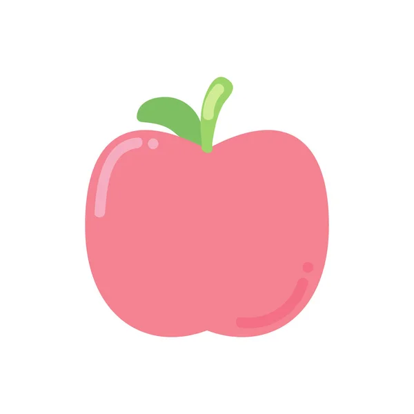 Apple Food Cartoon Icon Isolated — ストックベクタ
