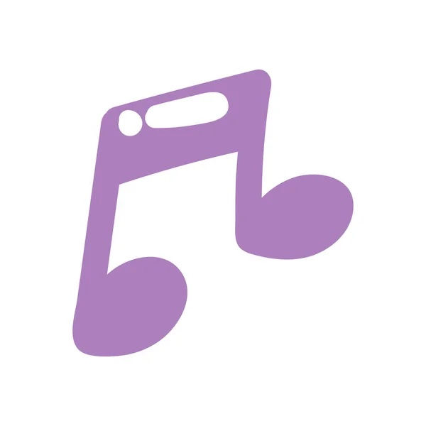 Note Music Icon Isolated Flat — Image vectorielle