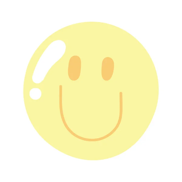 Smiley Emoticon Ikona Izolowane Płaskie — Wektor stockowy