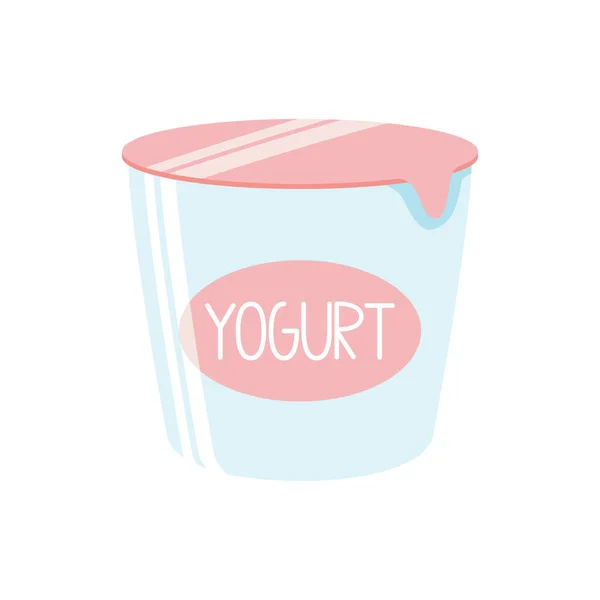 Yogur Producto Lácteo Icono Aislado — Vector de stock