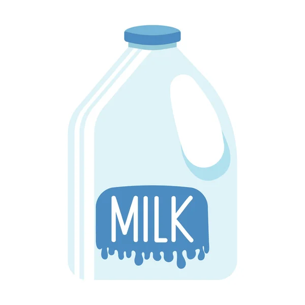 Izolowana Plastikowa Butelka Ikoną Mleka — Wektor stockowy
