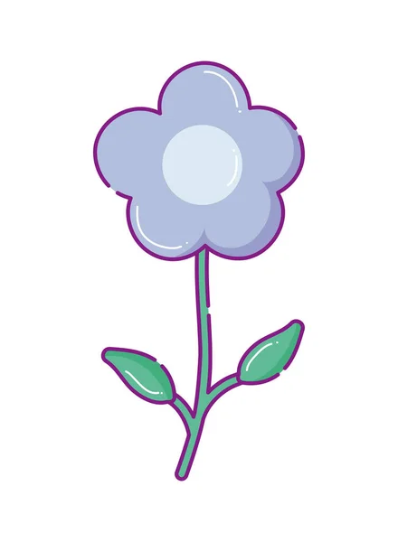 Blume Cartoon Ikone Flach Isoliert — Stockvektor