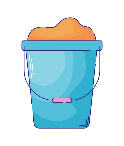Bucket Sand Icon Isolated — Stock Vector