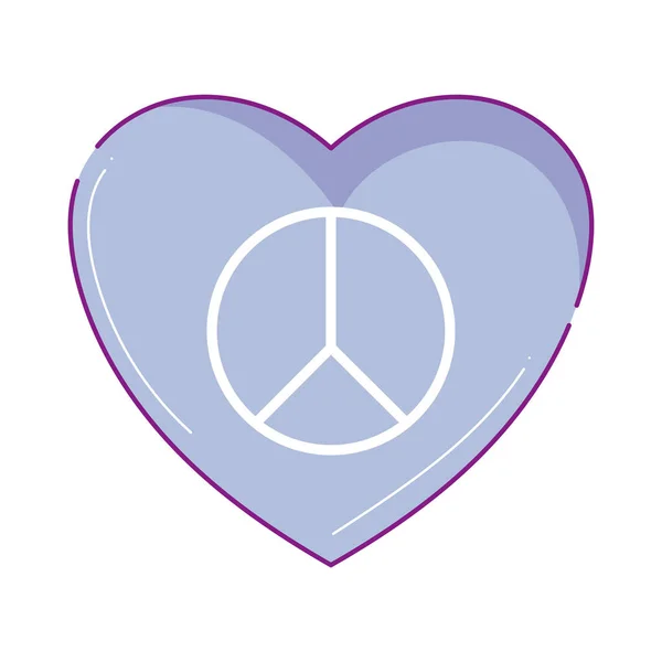 Серце Знаком Миру Ізольоване — стоковий вектор