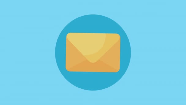 Envelope Mail Postal Message Animation Video Animated — Stok video