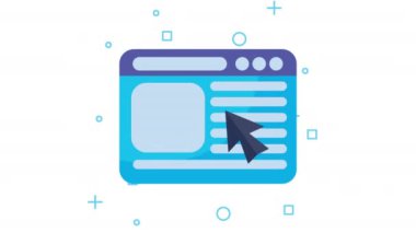 template webpage with mouse cursor ,4k video animated