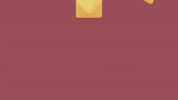 Envelopes Mails Massages Pattern Animation Video Animated — 비디오