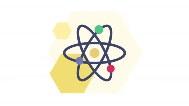 Atom Molecule Particle Science Animation Video Animated — Stok Video