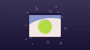 Web sayfası animasyonlu siber güvenlik teknolojisi, 4k video animasyonu