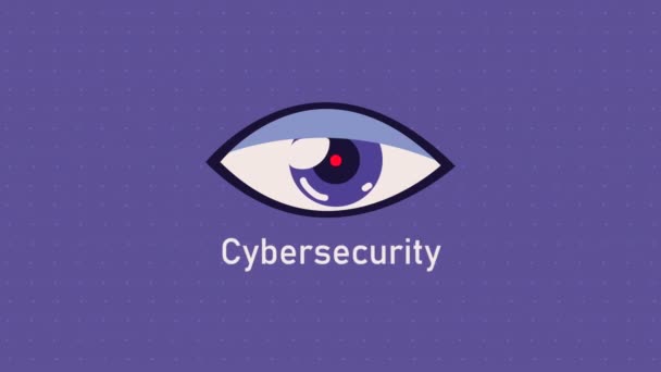 Cyber Security Technology Eye Animation Video Animated — Stockvideo