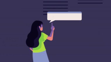 cyber security technology with password animation, 4k video animated