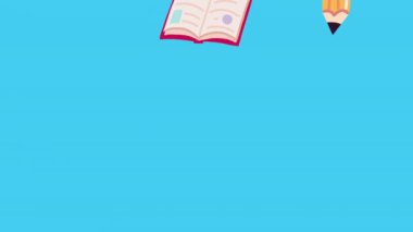 okul motifi animasyonu, 4k video animasyonu