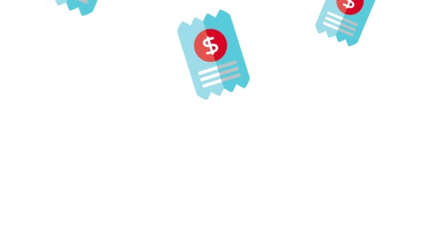 Commercial Prices Receipts Animation Video Animated — Vídeo de stock