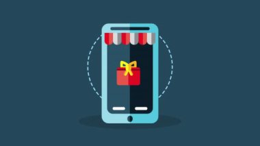 commercial business in smartphone animation ,4k video animated