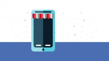 commercial business in smartphone animation ,4k video animated