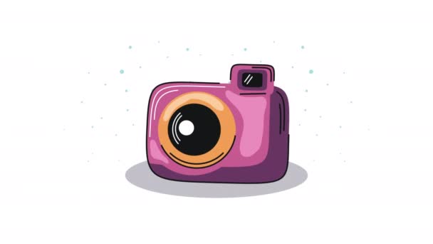 Camera Photographic Device Tech Animation Video Animated — Wideo stockowe