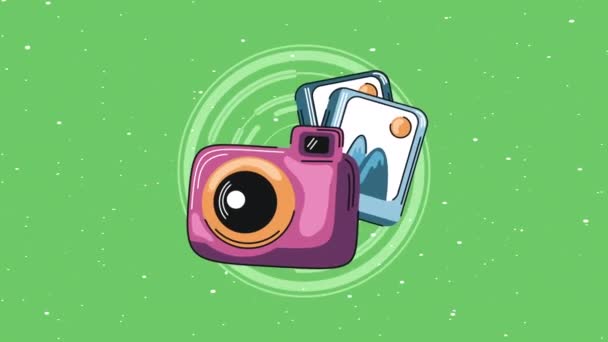 Camera Photos Animation Video Animated — Video Stock