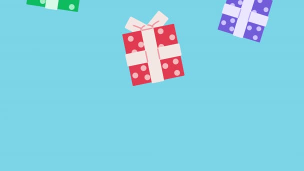 Happy Birthday Celebration Gifts Animation Video Animated — Αρχείο Βίντεο
