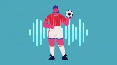futbol oyuncusu profesyonel karakter animasyonu, 4k video animasyonu
