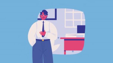 İş adamı profesyonel animasyon, 4k video animasyonu