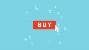 buy button ecommerce market animation ,4k video animated