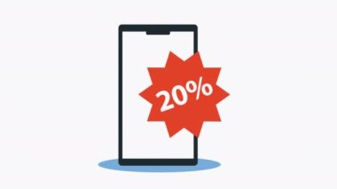 smartphone ecommerce market animation ,4k video animated